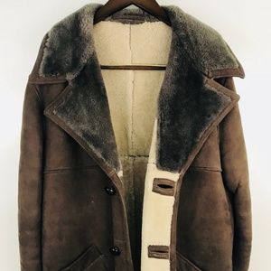 NORM THOMPSON Sheepskin Shop Shearling Mens Coat
